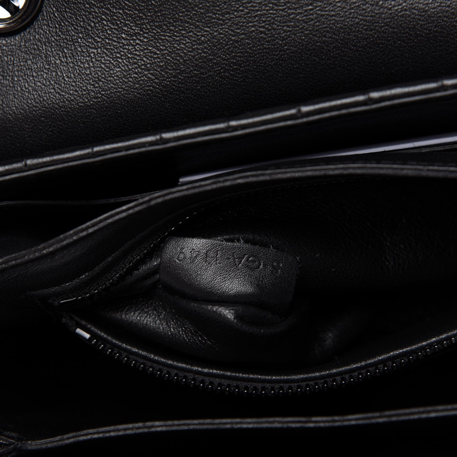 Celine Calfskin Quilted Medium C Bag Black 9 of 10