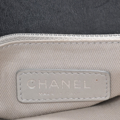 Chanel Aged Calfskin Quilted Be CC Tote Black 7 of 19