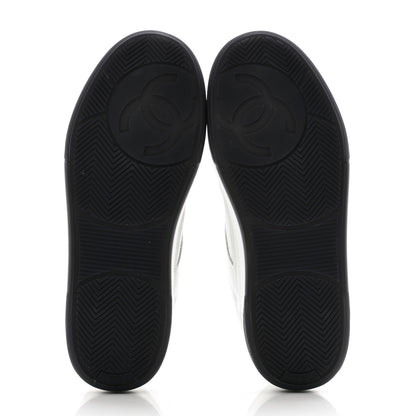 Chanel Calfskin CC Womens Sneakers 37 White Black 7 of 11