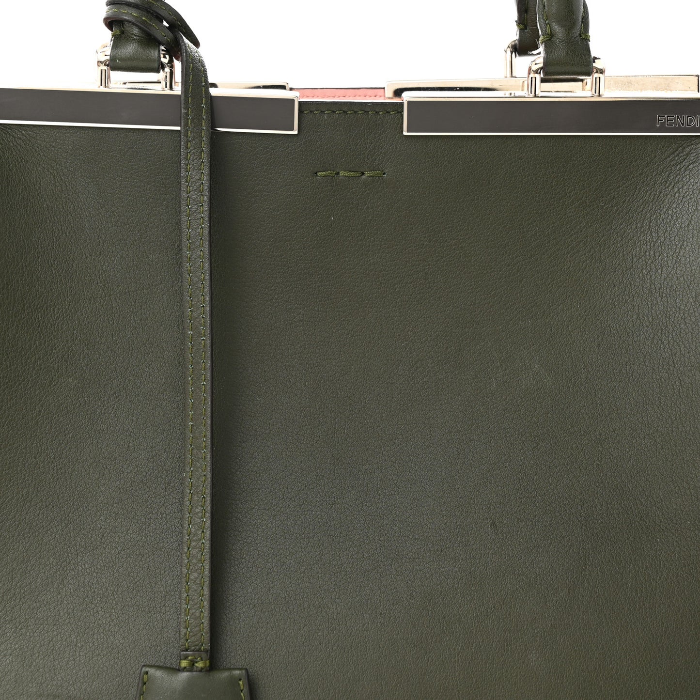 Vitello Dolce Marmol Shiny Nappa Petite 3Jours Tote Verde Prato