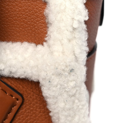 Louis Vuitton Grained Calfskin Shearling On My Side PM Caramel 8 of 8