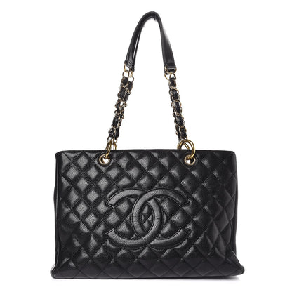 Chanel Caviar Quilted Grand Shopping Tote GST Black 1 of 12