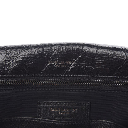 Saint Laurent Crinkled Calfskin Matelasse Monogram Medium Niki Chain Satchel Black 5 of 8