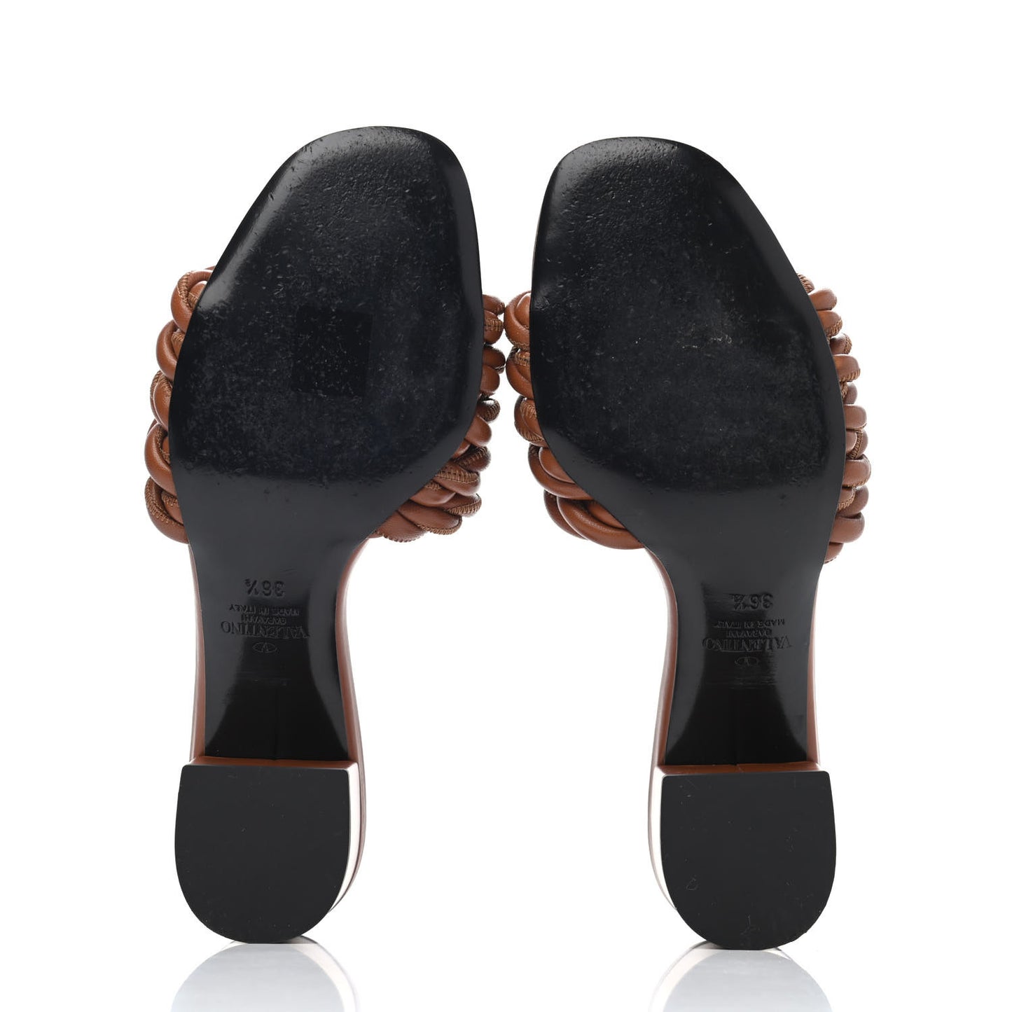 Nappa Rope 60mm Slide Sandals 36.5 Saddle Brown