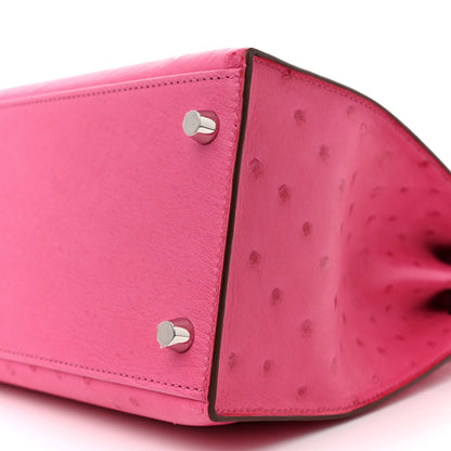 Hermes Ostrich Kelly Sellier 28 Rose Tyrien 10 of 13