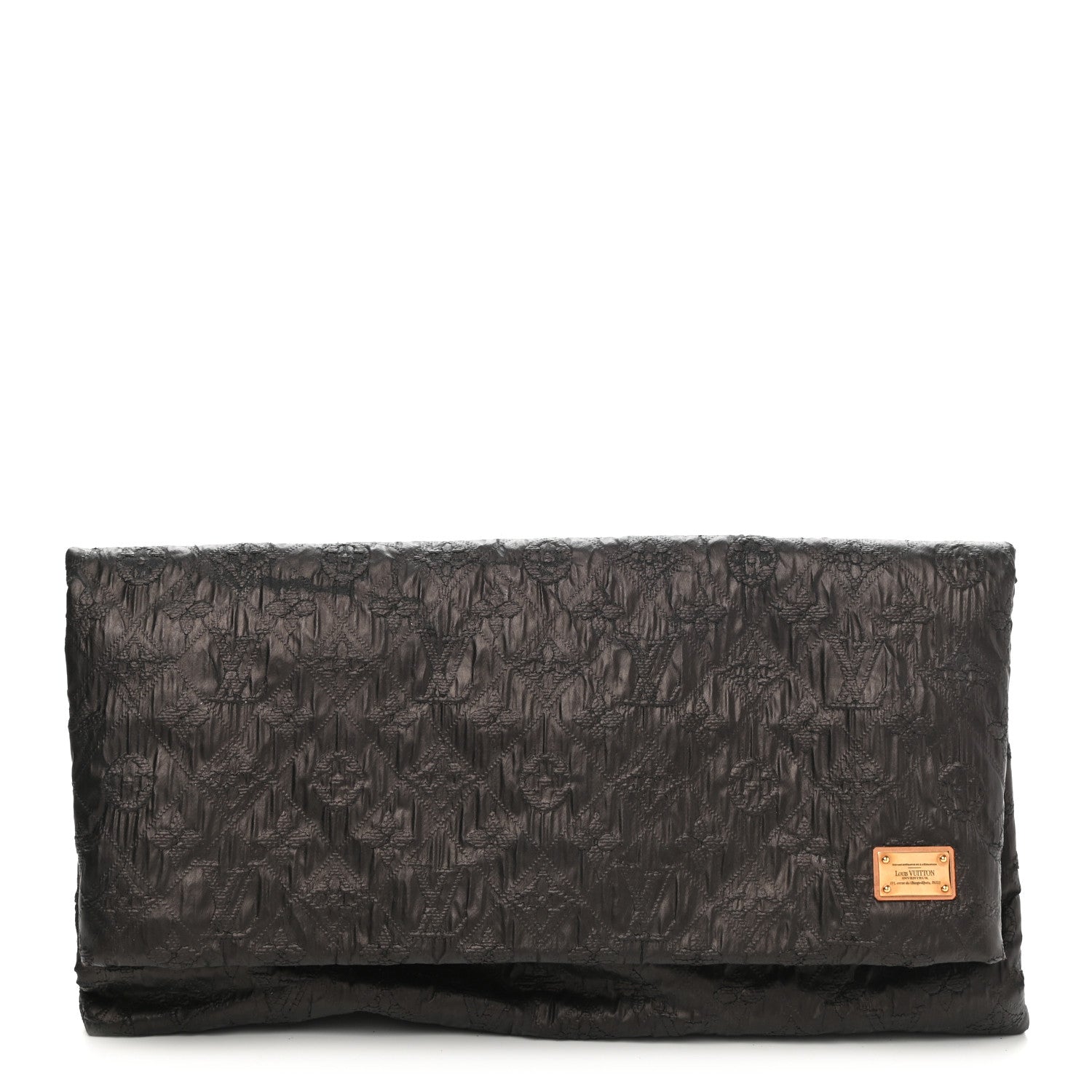 Louis Vuitton Jacquard Quilted Monogram Limelight Clutch GM Black 1 of 7