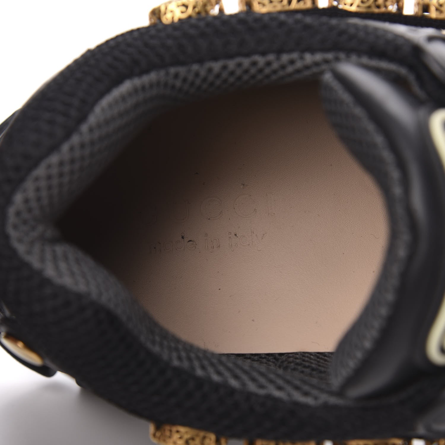 Gucci X SEGA Mesh Suede Calfskin Removable Crystals Mens Flashtrek Sneakers 12 Black Silver 8 of 9