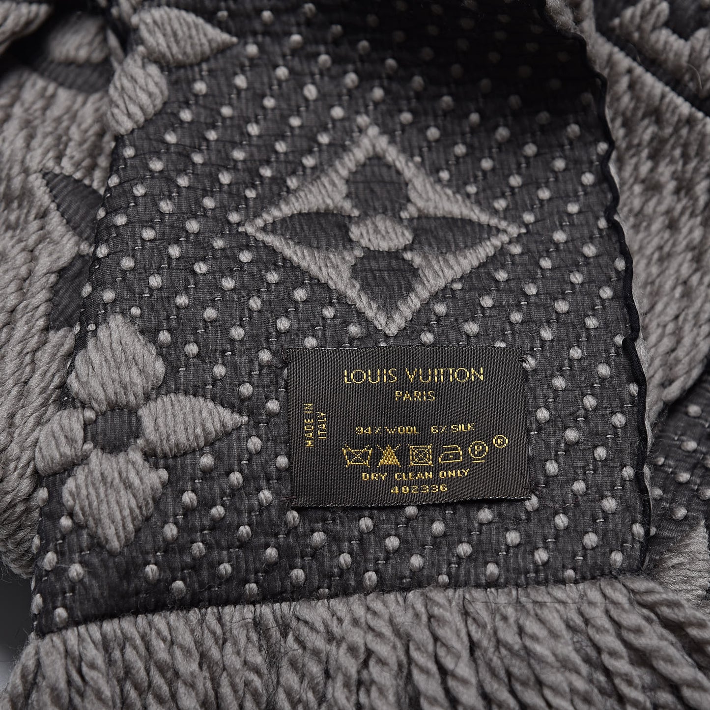 Wool Silk Logomania Scarf Verone