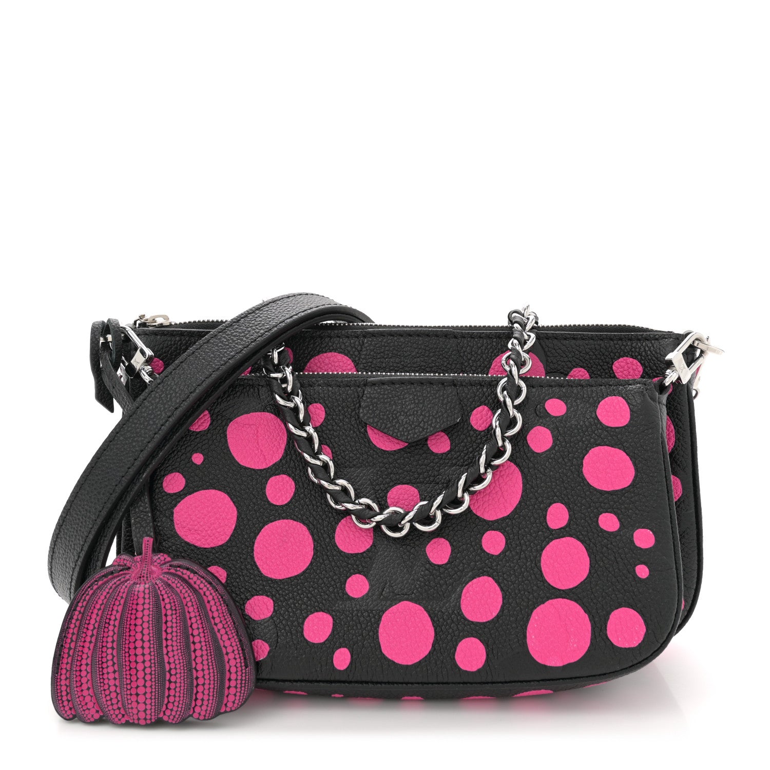Louis Vuitton LV X YK Empreinte Multi Pochette Accessories Black Fuchsia 1 of 11