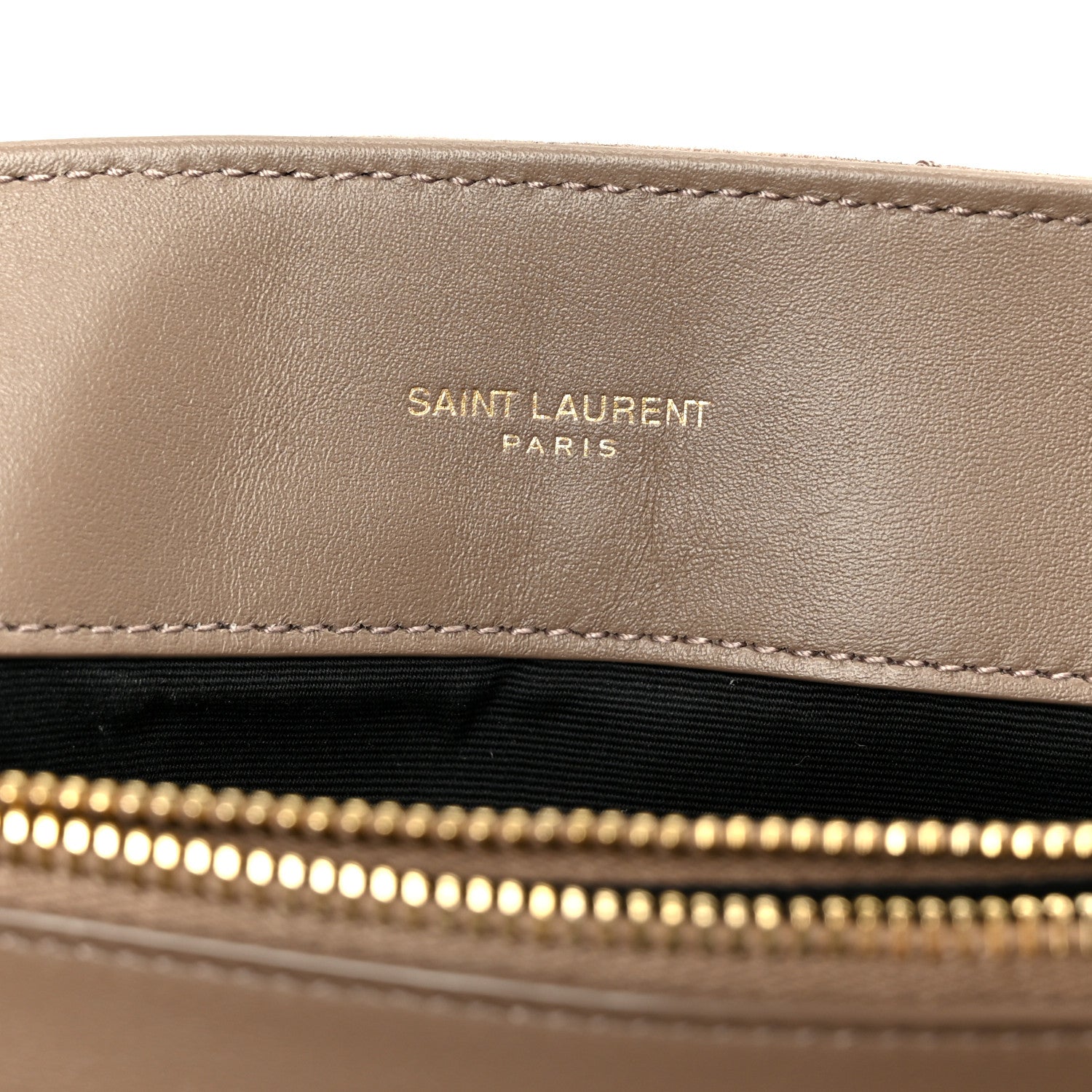 Saint Laurent Suede Y Quilted Monogram Medium Loulou Chain Satchel Taupe 7 of 12