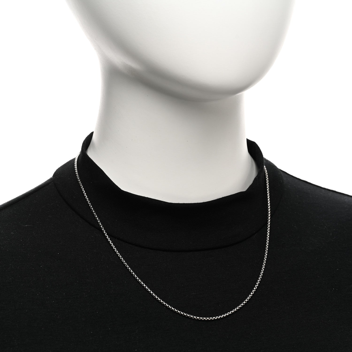 David Yurman Sterling Silver 14K Yellow Gold 1.7mm Baby Box Chain Necklace 18" 2 of 5