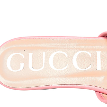 Gucci Nappa Matelasse GG Marmont Flat Slide Sandals 38 Wild Rose 7 of 8