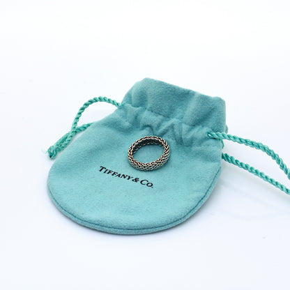 Tiffany Sterling Silver Narrow Mesh Somerset Ring 46 3.75 7 of 7