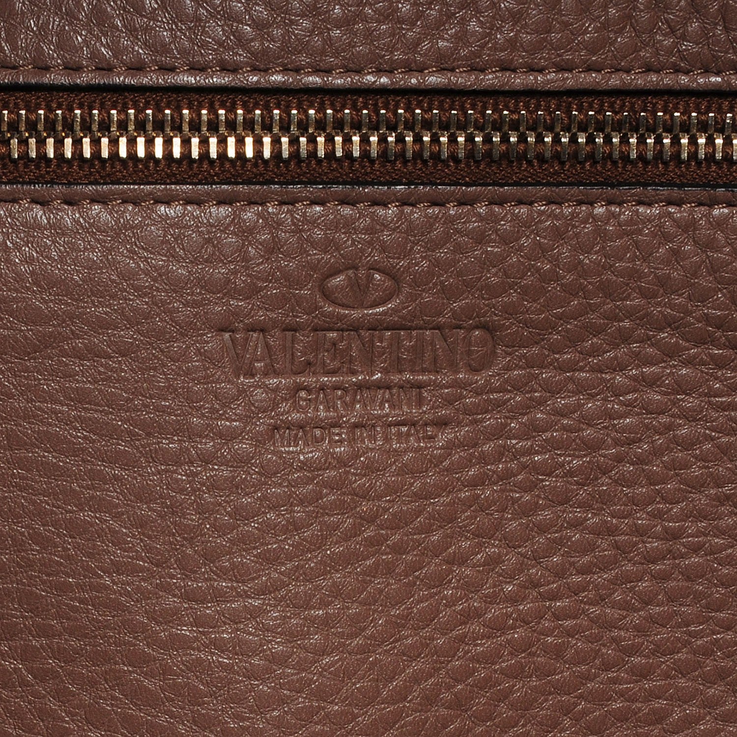 Valentino Garavani Pebbled Calfskin Medium Rockstud Tote Brownish 6 of 7