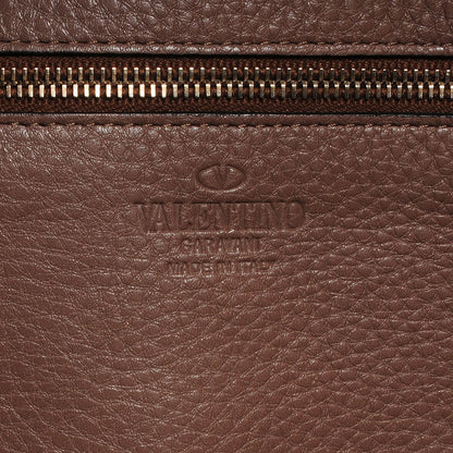 Valentino Garavani Pebbled Calfskin Medium Rockstud Tote Brownish 6 of 7