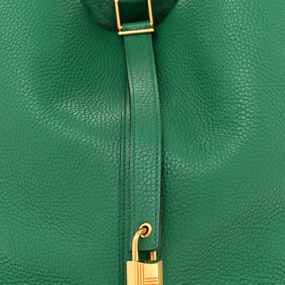 Hermes Taurillon Clemence Picotin Lock 22 MM Vert Vertigo 8 of 10