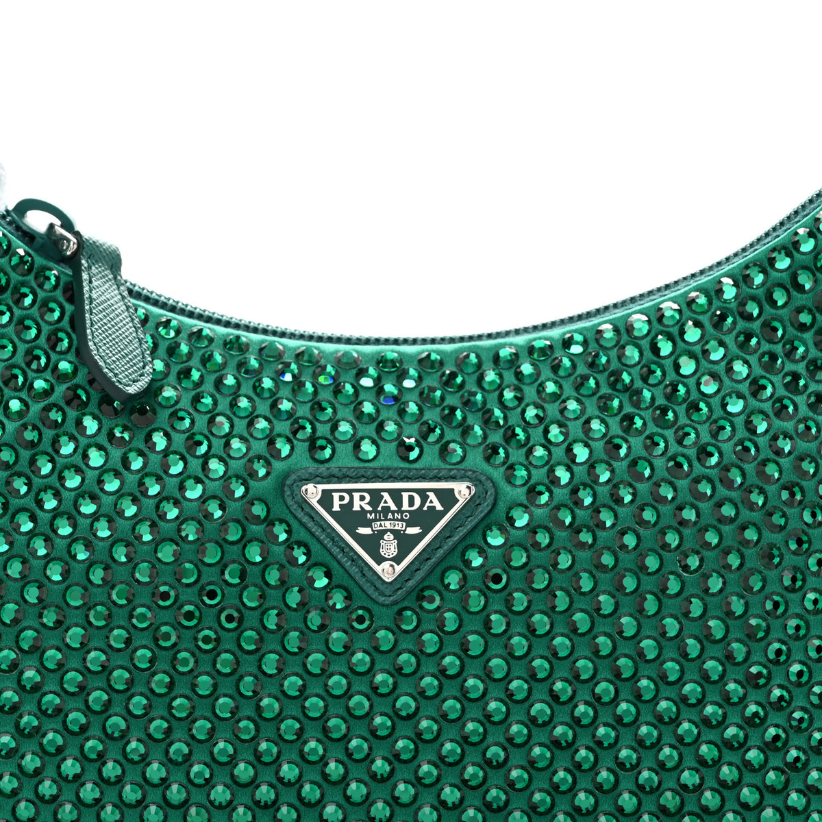 Prada Satin Crystal Mini Re-Edition 2000 Bag Mango 8 of 10