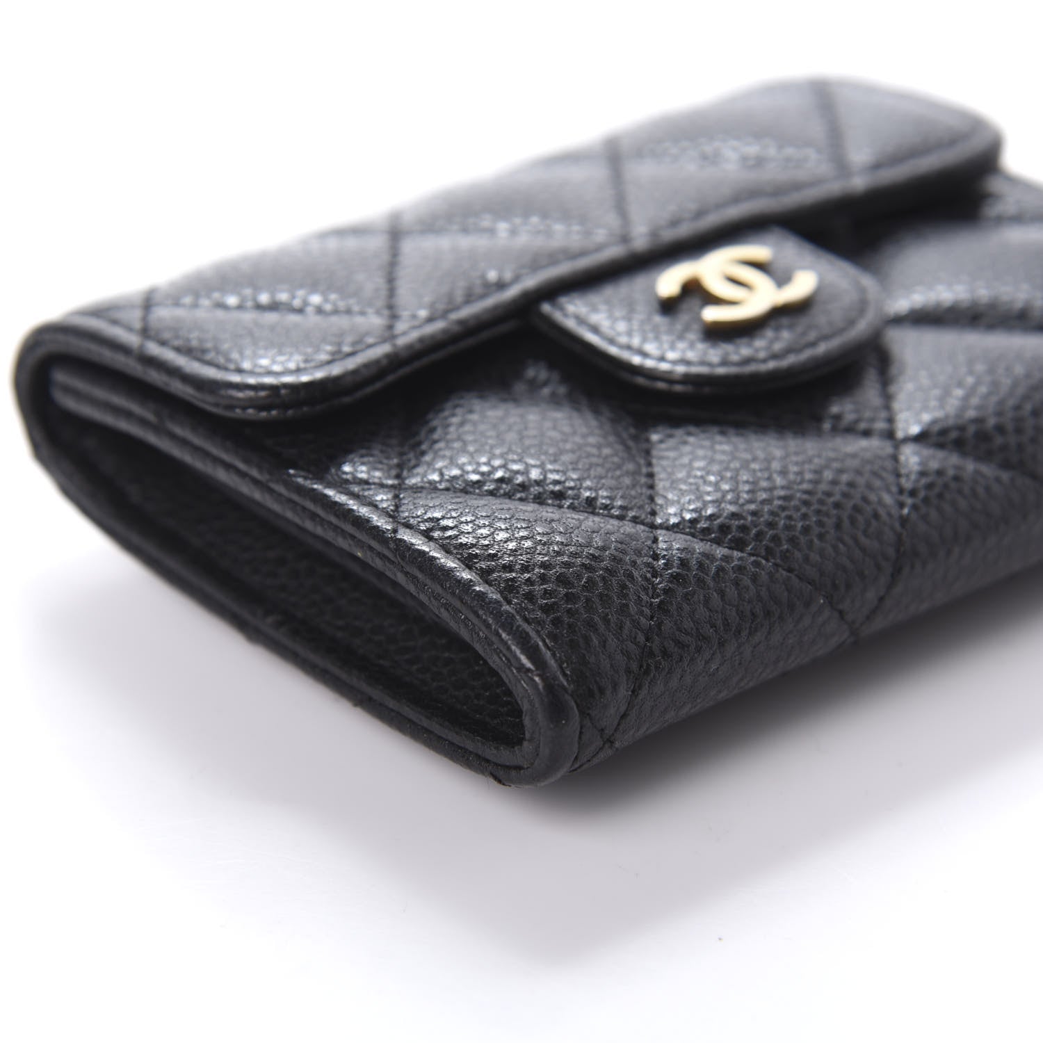 Chanel Caviar Quilted Flap Card Holder Wallet Black 6 of 11