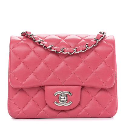 Chanel Lambskin Quilted Mini Square Flap Pink 1 of 10