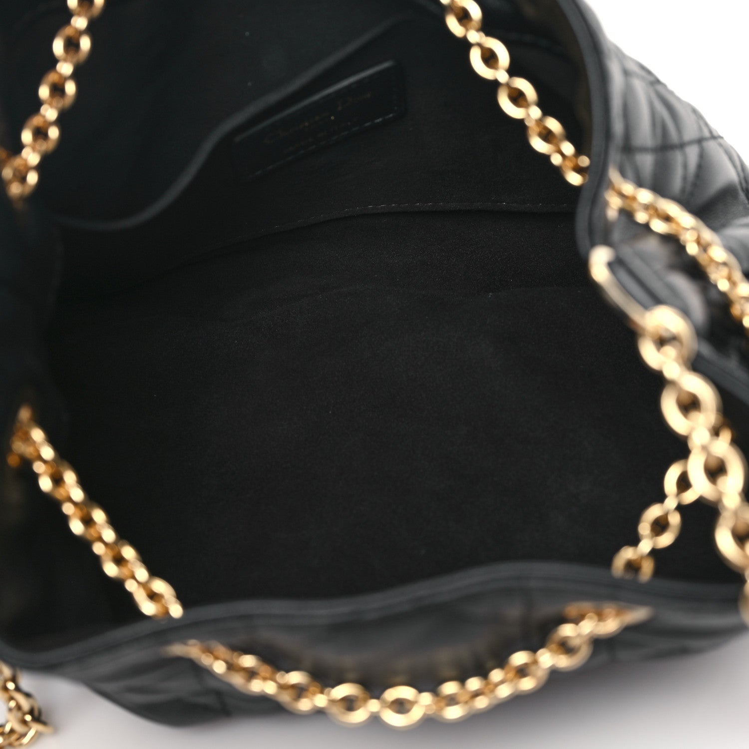 Christian Dior Lambskin Supple Macrocannage Medium Ammi Bag Black 5 of 13
