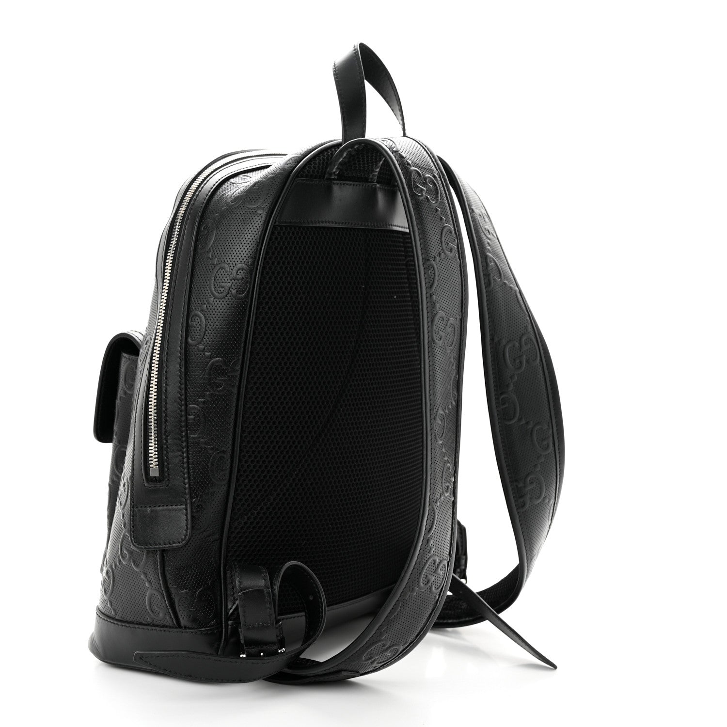 Gucci Calfskin GG Tennis Embossed Backpack Black 3 of 10