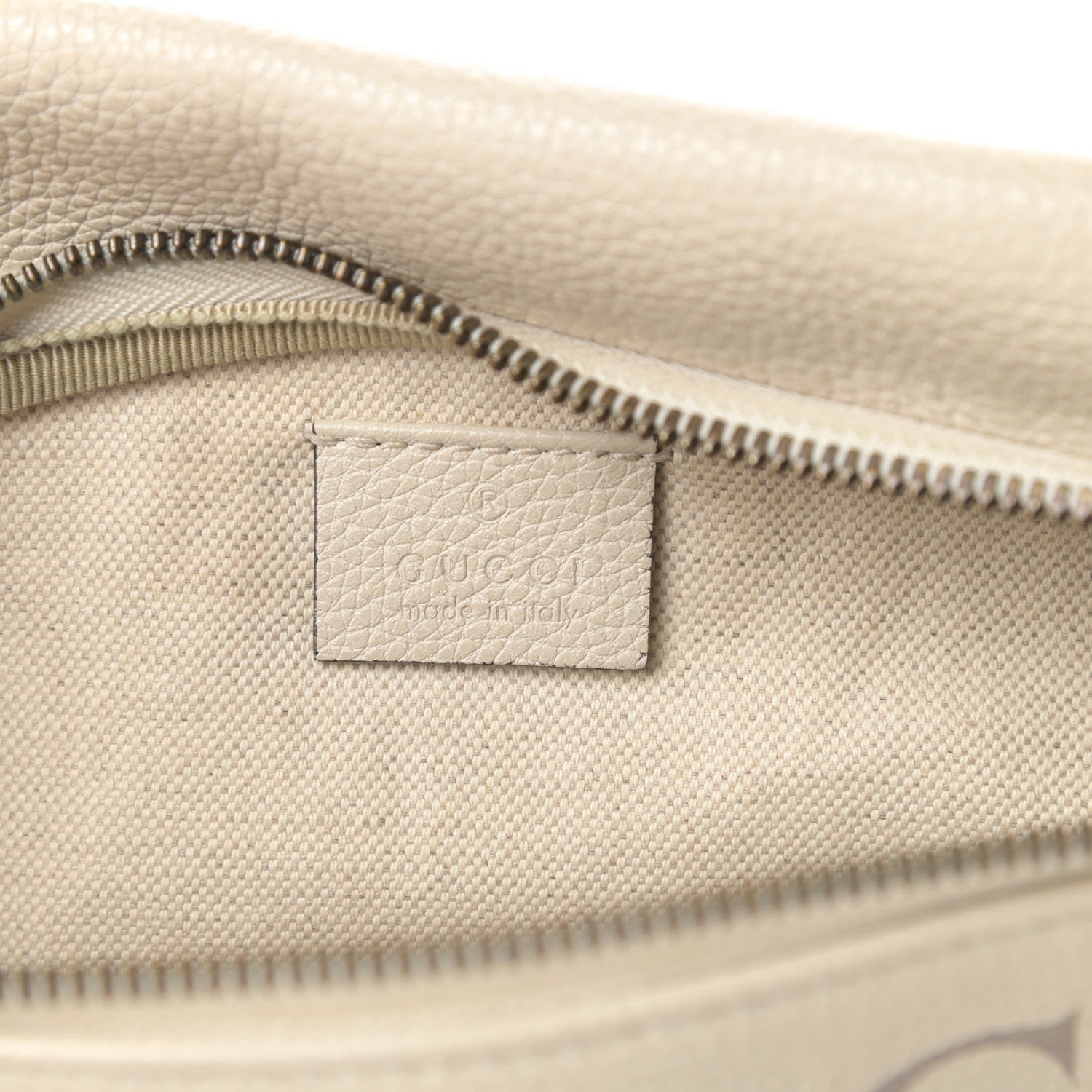 Gucci Grained Calfskin Logo Belt Bag White 6 of 12