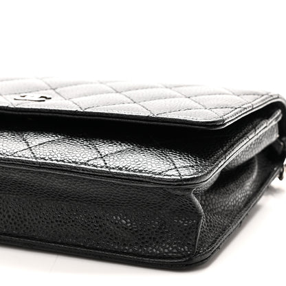 Chanel Caviar Quilted Wallet On Chain WOC Black 10 of 10