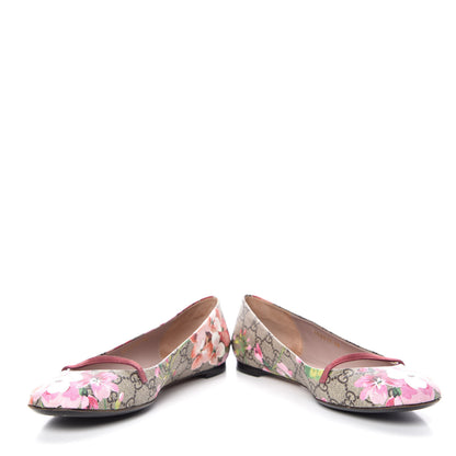 Gucci GG Supreme Monogram Blooms Ballet Flats 38 Beige Multicolor Dry Rose 5 of 14
