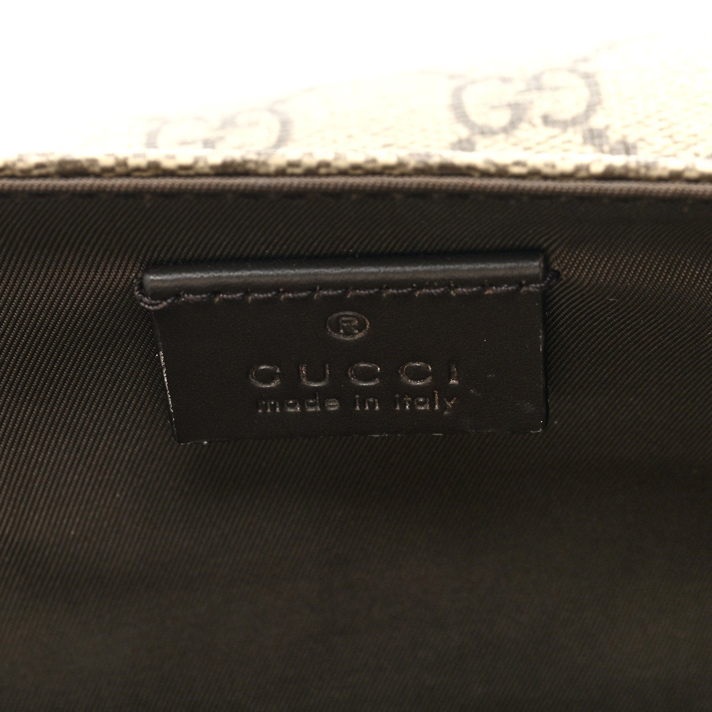 GG Supreme Monogram Selleria Calfskin Messenger Diaper Bag Beige Ebony Cocoa Dark Chocolate