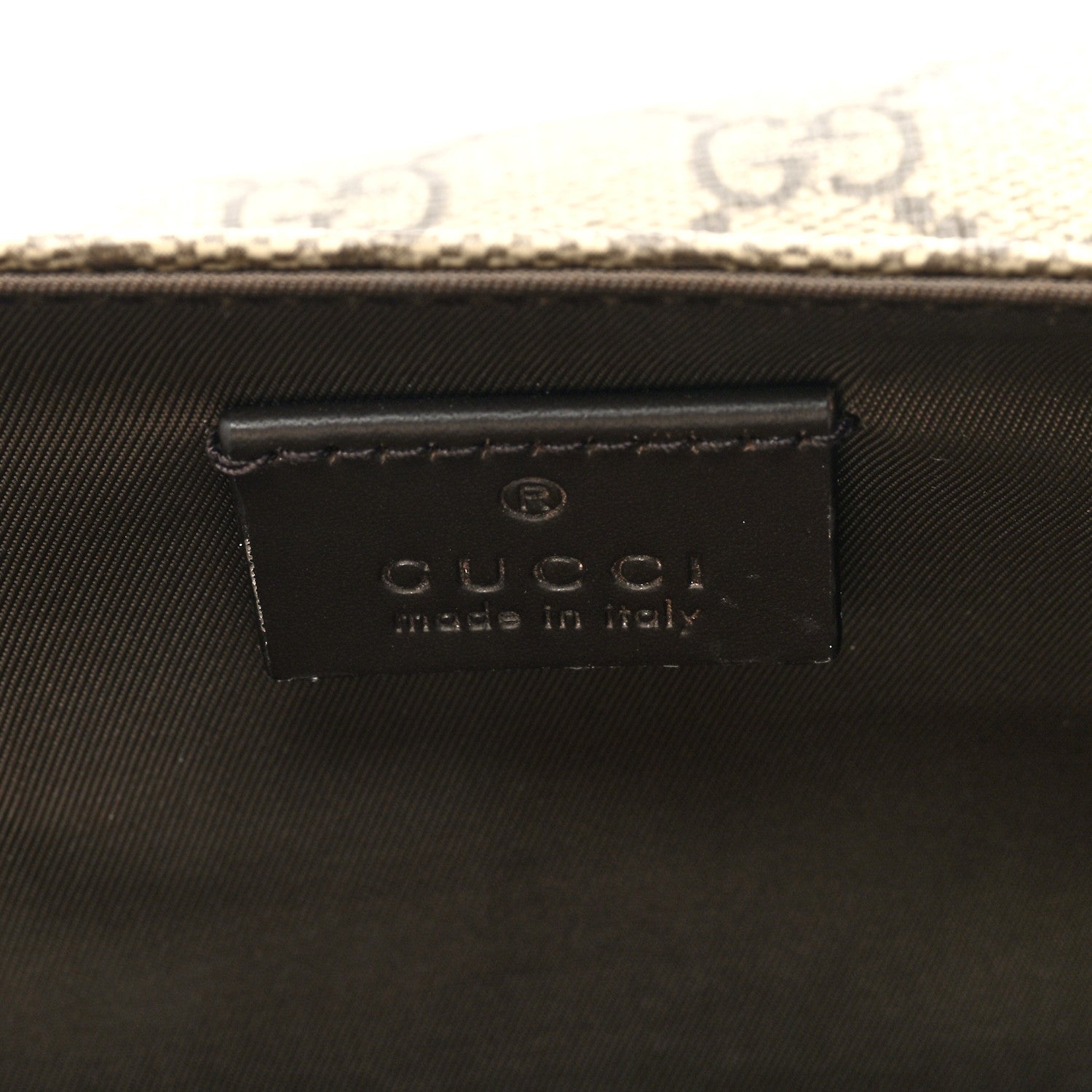 Gucci GG Supreme Monogram Selleria Calfskin Messenger Diaper Bag Beige Ebony Cocoa Dark Chocolate 7 of 11