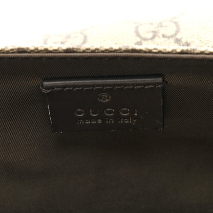 Gucci GG Supreme Monogram Selleria Calfskin Messenger Diaper Bag Beige Ebony Cocoa Dark Chocolate 7 of 11