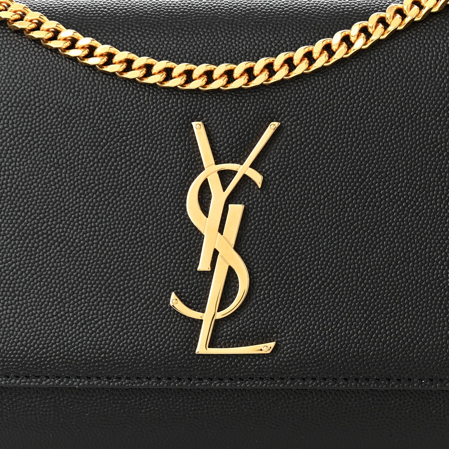 Saint Laurent SAINT LAURENT Grain De Poudre Medium Classic Monogram Kate Satchel Black 7 of 9