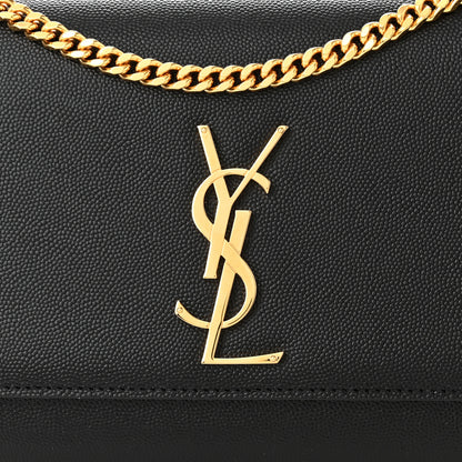 Saint Laurent SAINT LAURENT Grain De Poudre Medium Classic Monogram Kate Satchel Black 7 of 9