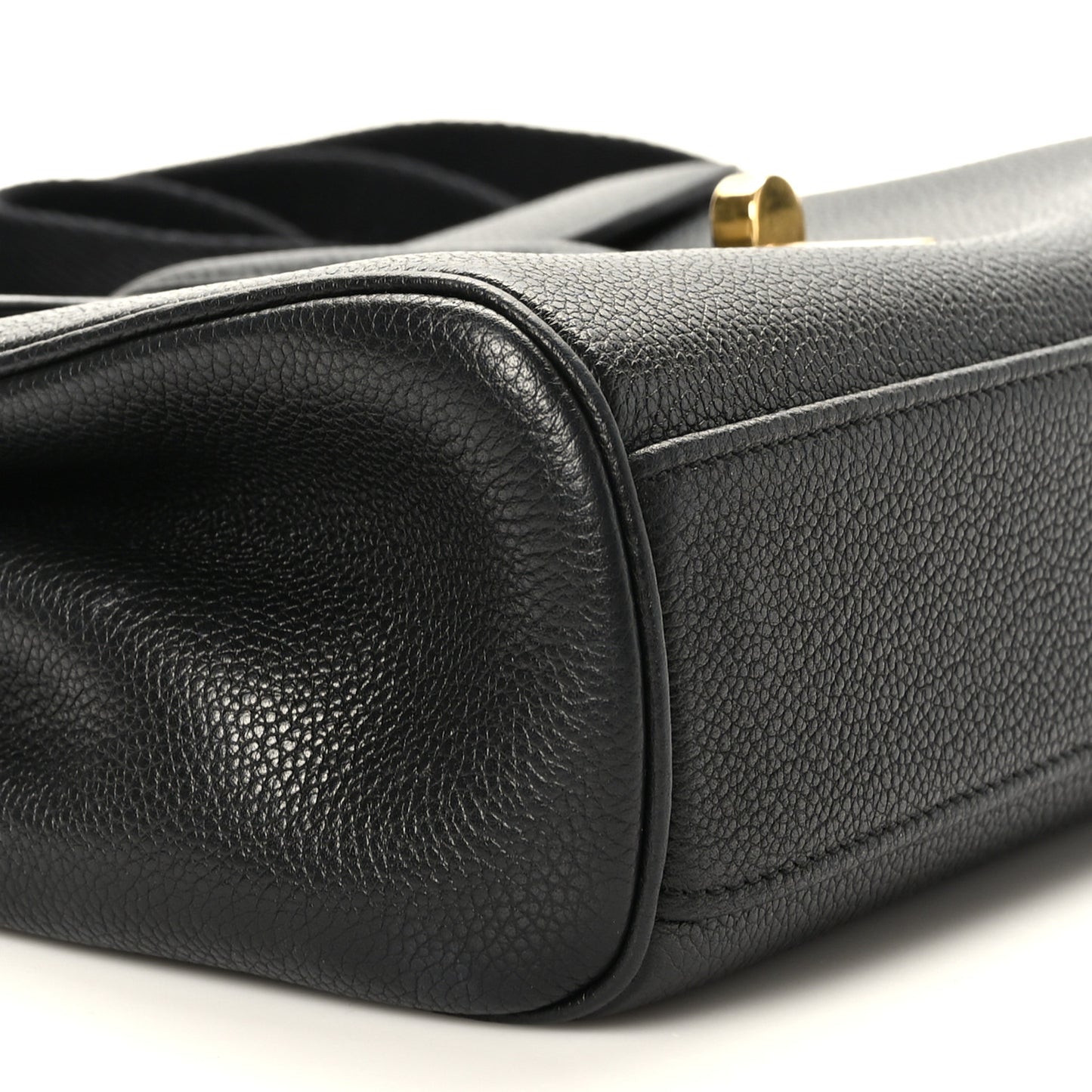 Grained Calfskin Teen Soft 16 Shoulder Bag Black