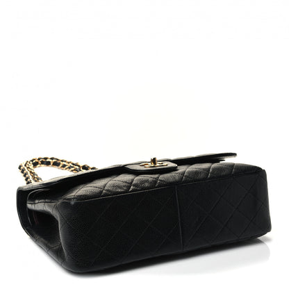 Chanel Caviar Quilted Jumbo Double Flap Black 3 of 4