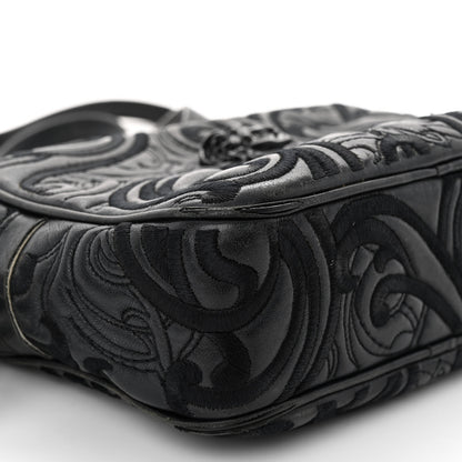 Versace Nappa Embroidered Baroque Palazzo Camera Bag Black 8 of 14