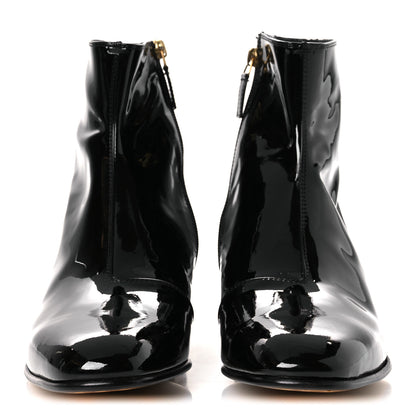 Gucci Vernice Crystal Mens Interlocking G Logo Ankle Booties  9 Black 3 of 12