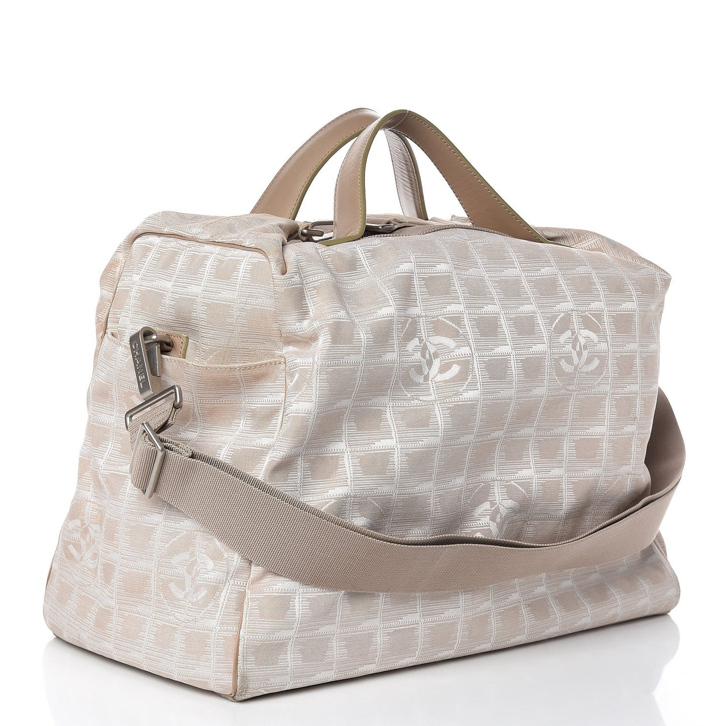 Nylon Small Travel Duffle Beige