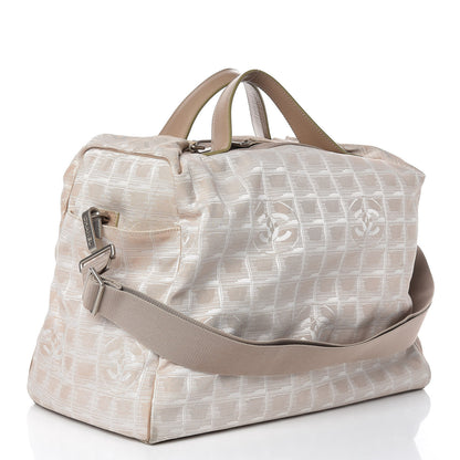 Chanel Nylon Small Travel Duffle Beige 3 of 26