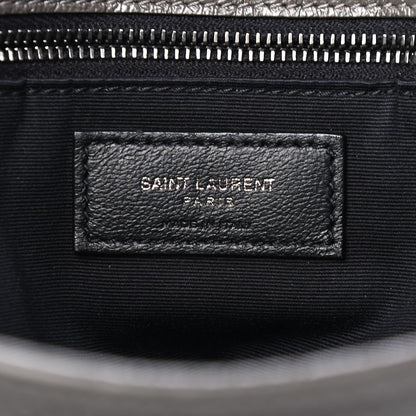 Saint Laurent Crinkled Calfskin Matelasse Monogram Medium Niki Chain Satchel Asphalt 6 of 9