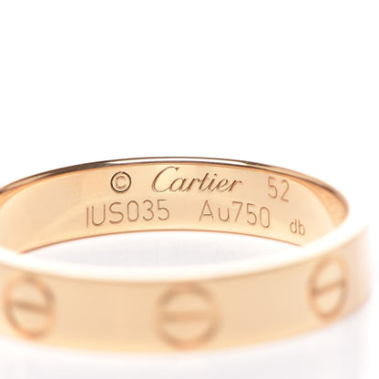 Cartier 18K Yellow Gold 3.5mm LOVE Wedding Band Ring 52 6 4 of 5