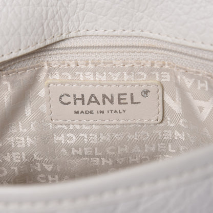 Chanel Calfskin Mademoiselle Flap Shoulder Bag White 6 of 12