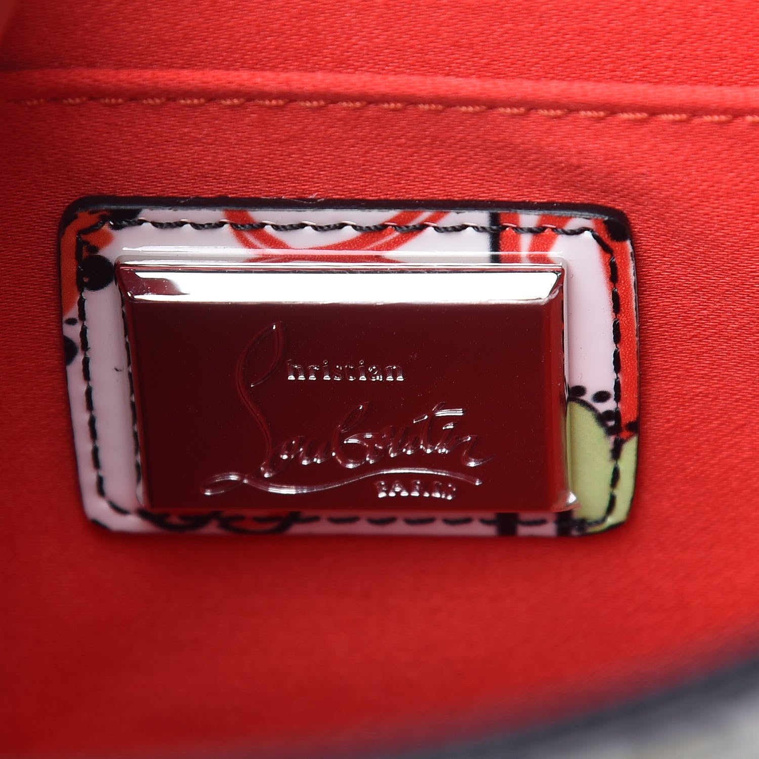 Christian Louboutin Patent Loubitag Loubiclutch Graffiti Clutch White 6 of 11