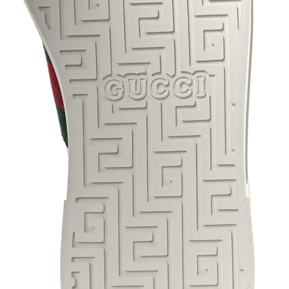 Gucci Ultralight Plume Calfskin Web Mens New Ace Sneakers 9 Green Ace 8 of 11