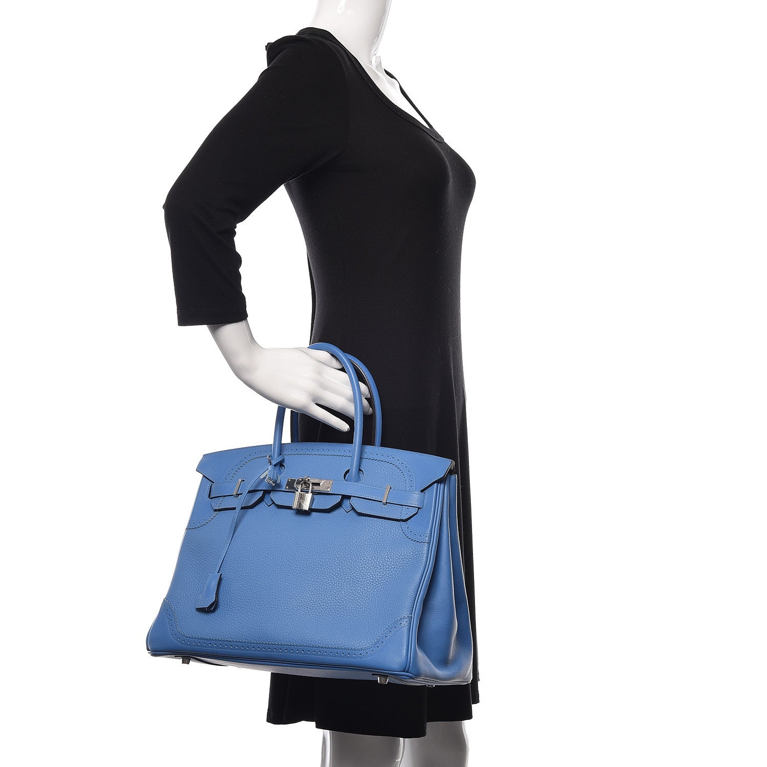 Hermes Taurillon Clemence Swift Ghillies Birkin 35 Bleu Paradise 2 of 10