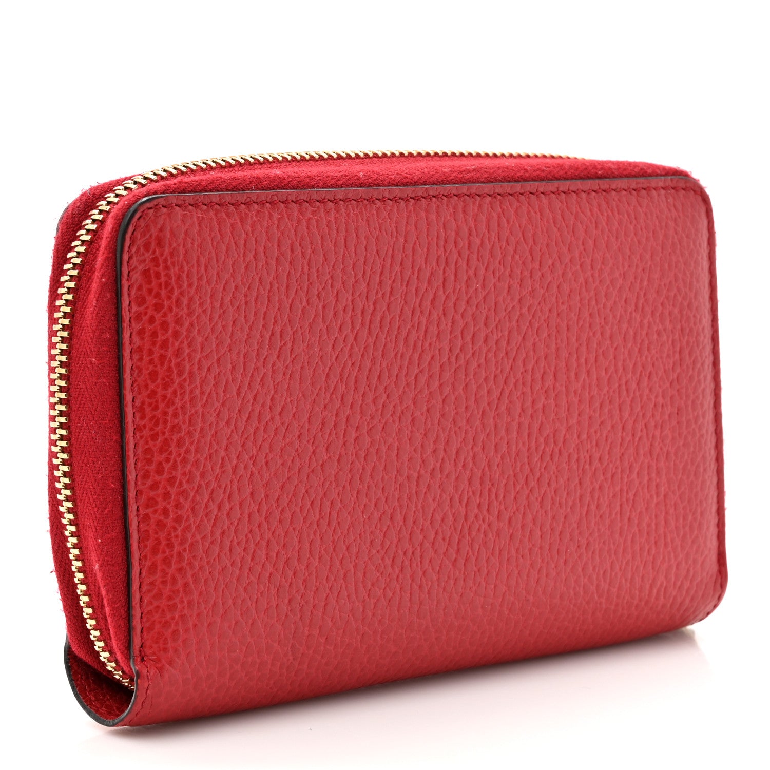 Gucci Dollar Calfskin Medium GG Zip Around Wallet Red 3 of 10