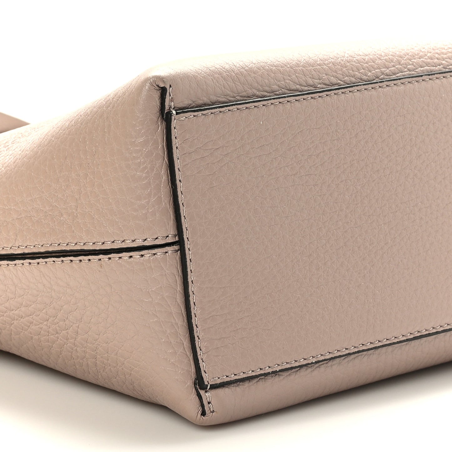 Grained Calfskin Small Rockstud Shoulder Tote Poudre