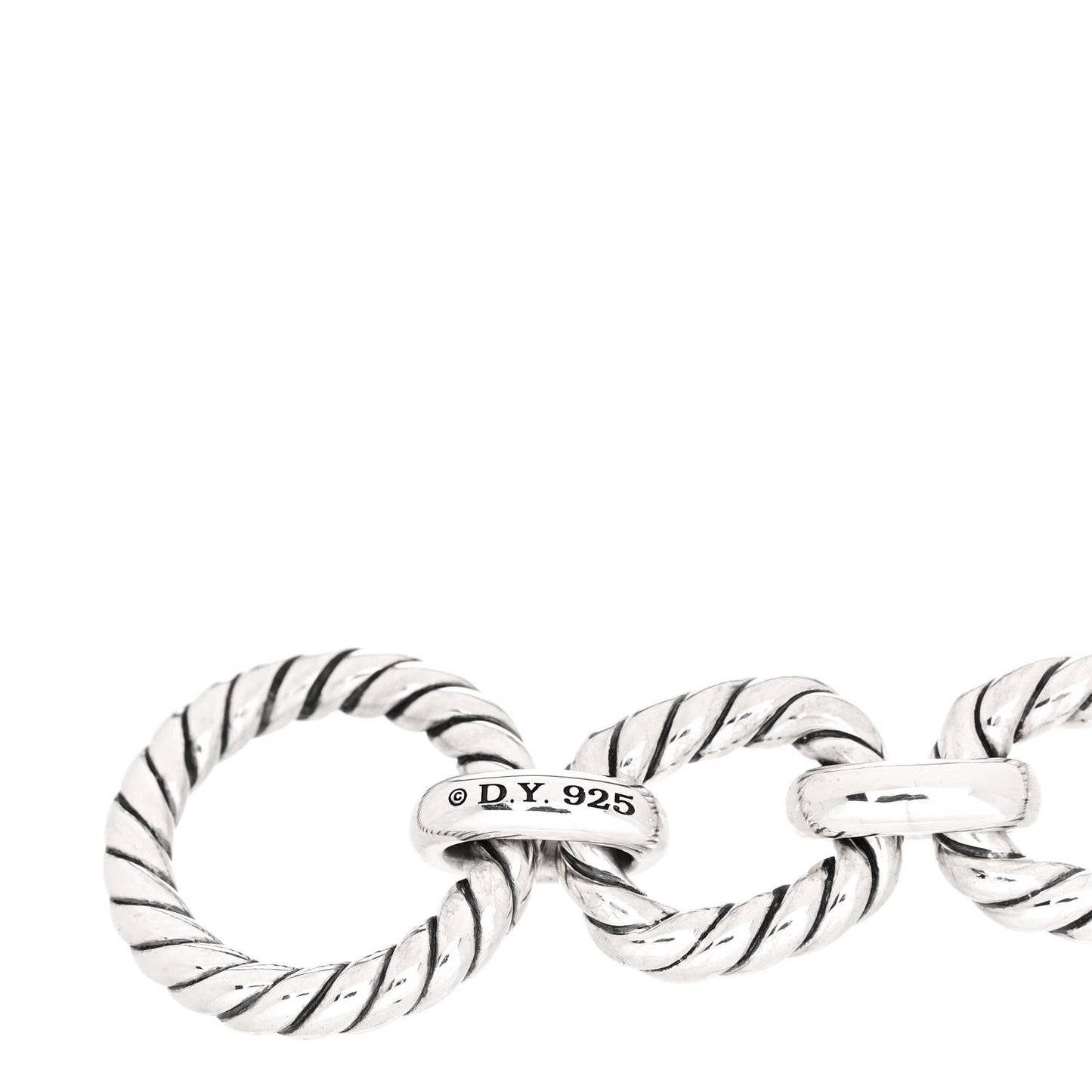 Sterling Silver Blue Sapphire 12.5mm Cushion Link Bracelet