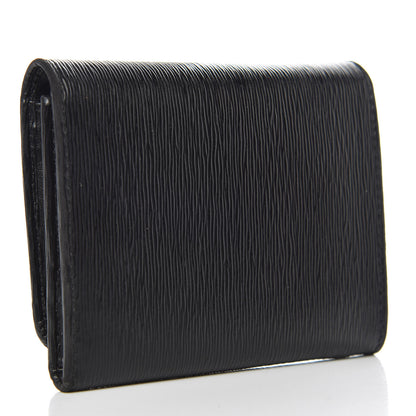 Prada Vitello Move Tri-Fold Compact Wallet Black 3 of 8