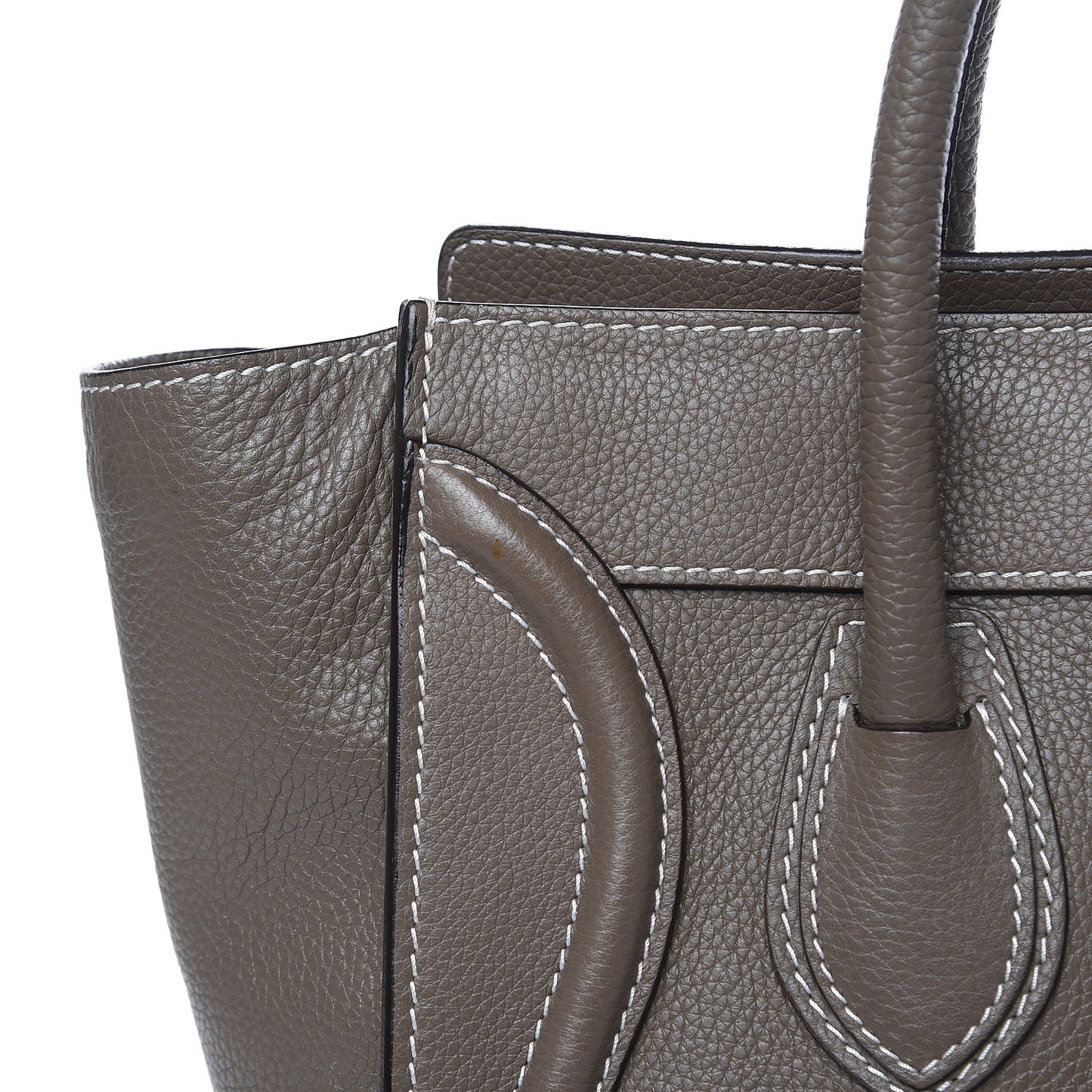 Drummed Calfskin Micro Luggage Souris